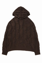 画像をギャラリービューアに読み込む, 【SAMPLE SALE】A.F ARTEFACT CABLE KNIT HOODIE / OVER SIZED FIT (BROWN)
