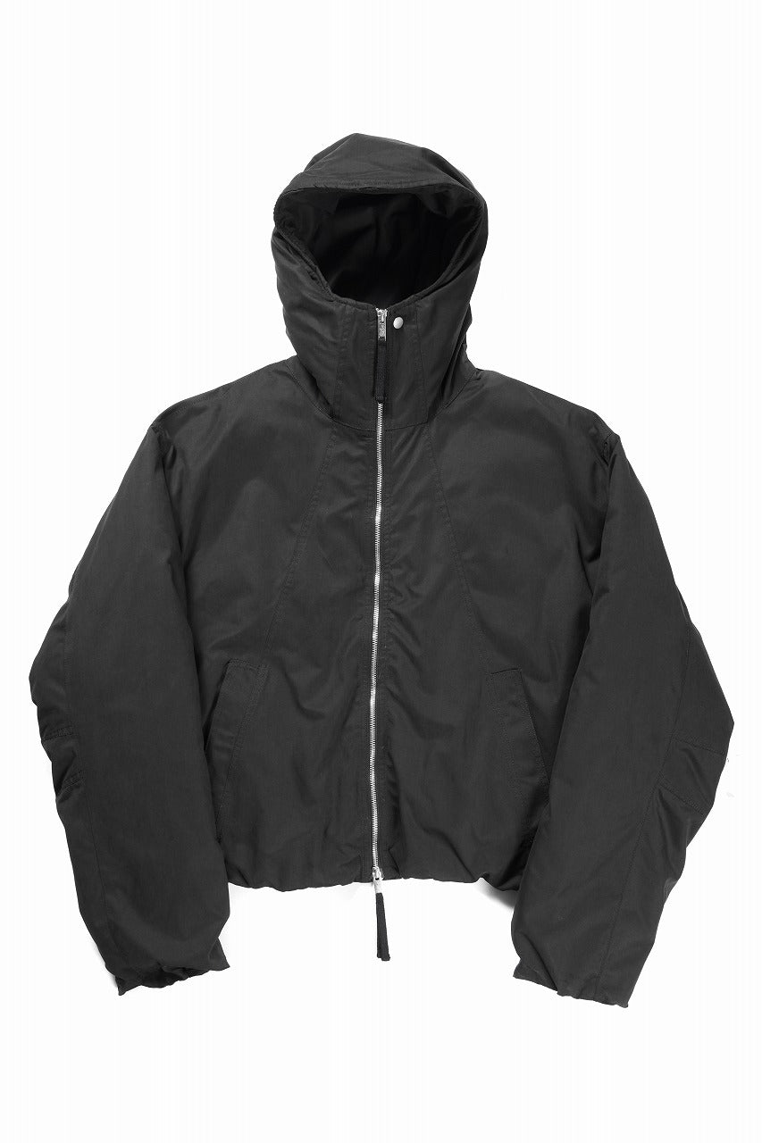 Load image into Gallery viewer, thom/krom HOODIE SHORT JACKET / WARM PADDED (BLACK)