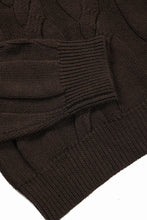 画像をギャラリービューアに読み込む, 【SAMPLE SALE】A.F ARTEFACT CABLE KNIT HOODIE / OVER SIZED FIT (BROWN)
