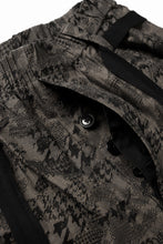 画像をギャラリービューアに読み込む, KLASICA "OVUM" EGG SHAPE EASY TROUSERS / BACK JACQUARD HOUND TOOTH CAMO (FOREST)