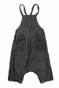 画像をギャラリービューアに読み込む, 【SAMPLE SALE】A.F ARTEFACT 2WAY OVER-ALL / SUMI BINCHO STRIPE (BLACK)