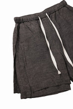 画像をギャラリービューアに読み込む, KLASICA "VENT" LAYERED WIDE SHORTS / ANCIENT COLORED LINEN CHAMBRAY (BROWN)