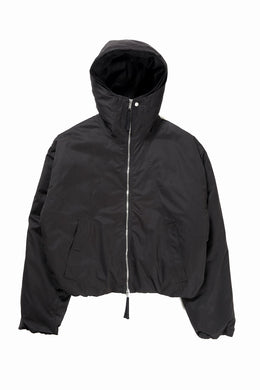 thom/krom HOODIE SHORT JACKET / WARM PADDED (BLACK)