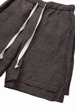 画像をギャラリービューアに読み込む, KLASICA "VENT" LAYERED WIDE SHORTS / ANCIENT COLORED LINEN CHAMBRAY (BROWN)