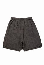 画像をギャラリービューアに読み込む, KLASICA "VENT" LAYERED WIDE SHORTS / ANCIENT COLORED LINEN CHAMBRAY (BROWN)
