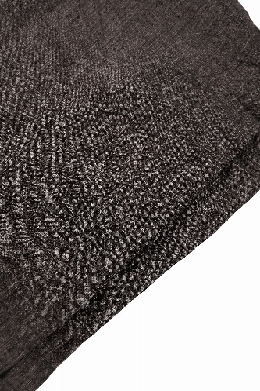 画像をギャラリービューアに読み込む, KLASICA "VENT" LAYERED WIDE SHORTS / ANCIENT COLORED LINEN CHAMBRAY (BROWN)