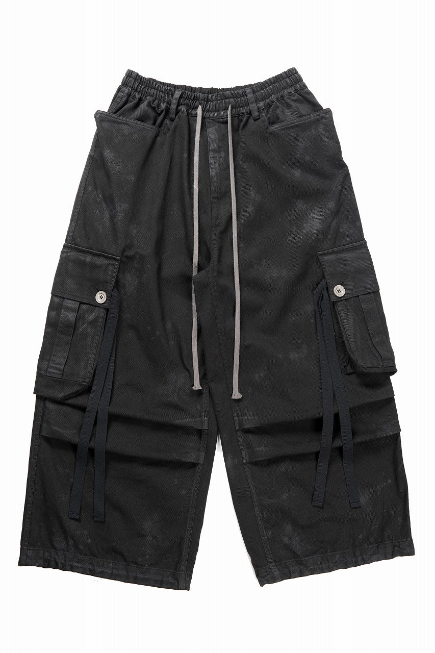 画像をギャラリービューアに読み込む, 【SAMPLE SALE】A.F ARTEFACT EXTREME WIDE CARGO PANTS / COATING TWILL (BLACK)