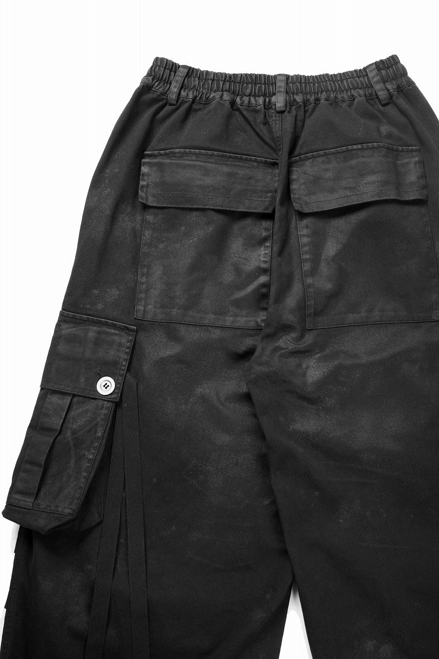 画像をギャラリービューアに読み込む, 【SAMPLE SALE】A.F ARTEFACT EXTREME WIDE CARGO PANTS / COATING TWILL (BLACK)