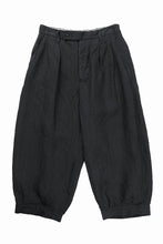 画像をギャラリービューアに読み込む, KLASICA "GOSSE" BALLOON TUCKED TROUSERS / OBSCURE STRIPED 3/3 MINI HBT (MID NIGHT)