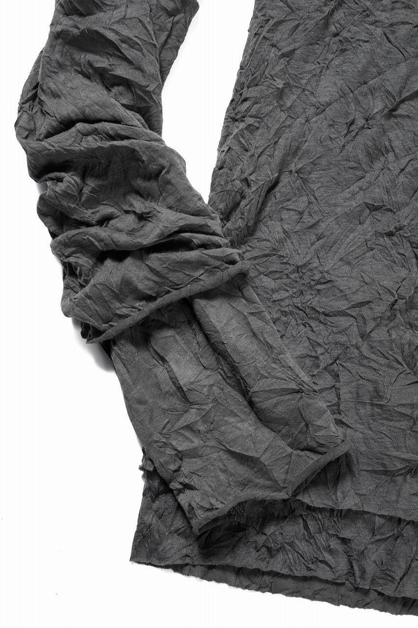 画像をギャラリービューアに読み込む, A.F ARTEFACT CRUMPLE DOUBLE LAYER L/S TOPS (GREY x GREY)