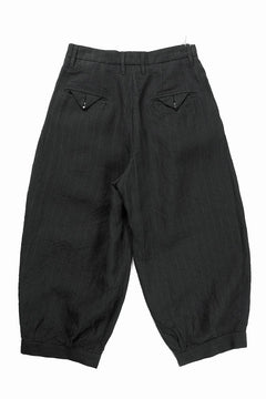 画像をギャラリービューアに読み込む, KLASICA "GOSSE" BALLOON TUCKED TROUSERS / OBSCURE STRIPED 3/3 MINI HBT (MID NIGHT)