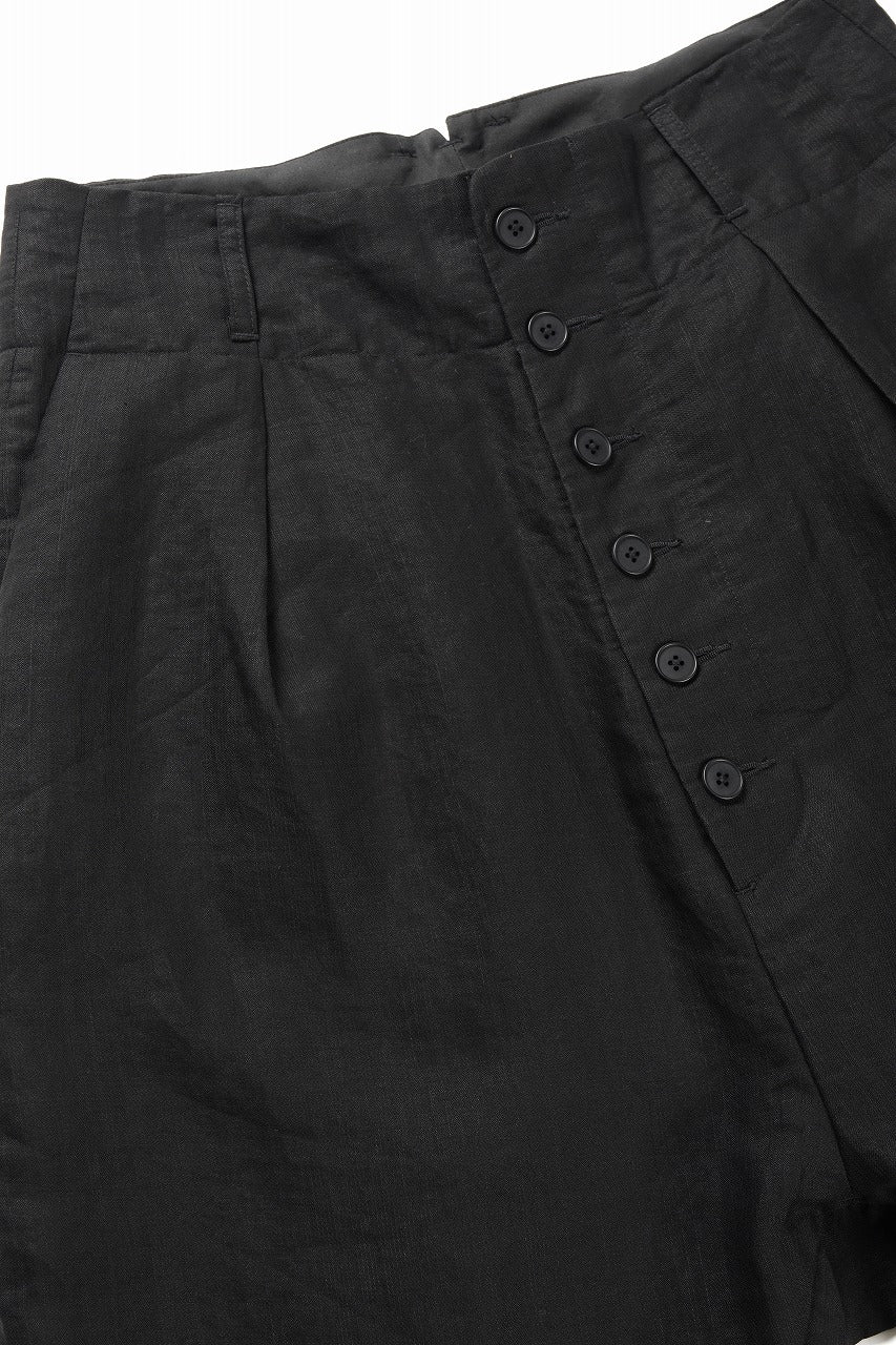 画像をギャラリービューアに読み込む, KLASICA "SABRON 66" RE CONSTRUCTED MID PANTS / CRISP FINISH AIRLY MICRO DOBBY (BLACK)