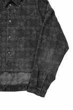 画像をギャラリービューアに読み込む, 【SAMPLE SALE】A.F ARTEFACT SHORT SHIRT-JACKET / JACQUARD DENIM (BLACK)