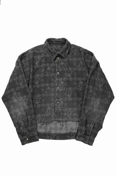 画像をギャラリービューアに読み込む, 【SAMPLE SALE】A.F ARTEFACT SHORT SHIRT-JACKET / JACQUARD DENIM (BLACK)
