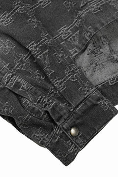 画像をギャラリービューアに読み込む, 【SAMPLE SALE】A.F ARTEFACT SHORT SHIRT-JACKET / JACQUARD DENIM (BLACK)
