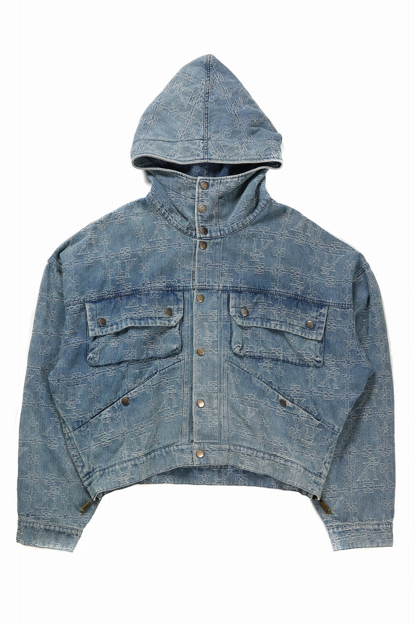 画像をギャラリービューアに読み込む, 【SAMPLE SALE】A.F ARTEFACT HOODED JACKET / JACQUARD DENIM (INDIGO)