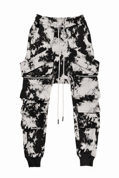 画像をギャラリービューアに読み込む, A.F ARTEFACT BELT CARGO SAROUEL JOGGER / MOTTLED DYING (BLACK x IVORY)