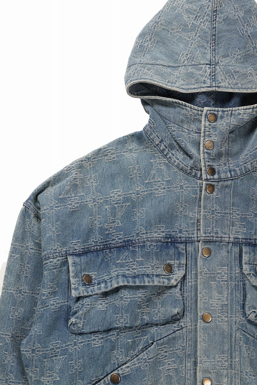 画像をギャラリービューアに読み込む, 【SAMPLE SALE】A.F ARTEFACT HOODED JACKET / JACQUARD DENIM (INDIGO)