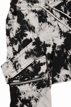 画像をギャラリービューアに読み込む, A.F ARTEFACT BELT CARGO SAROUEL JOGGER / MOTTLED DYING (BLACK x IVORY)