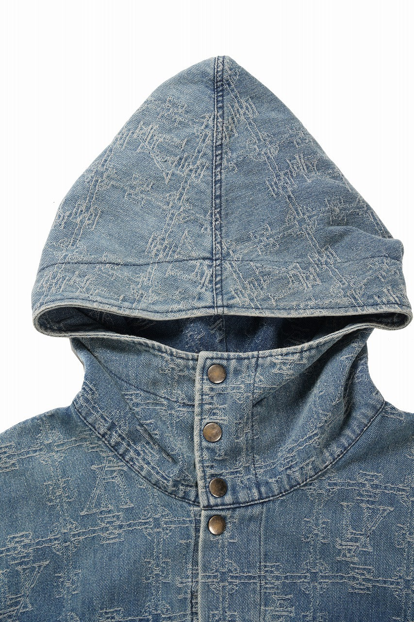画像をギャラリービューアに読み込む, 【SAMPLE SALE】A.F ARTEFACT HOODED JACKET / JACQUARD DENIM (INDIGO)