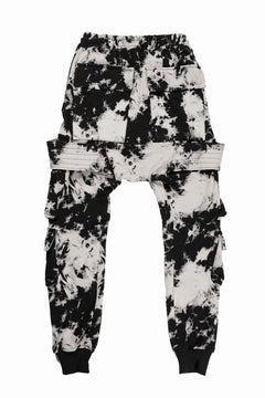 画像をギャラリービューアに読み込む, A.F ARTEFACT BELT CARGO SAROUEL JOGGER / MOTTLED DYING (BLACK x IVORY)