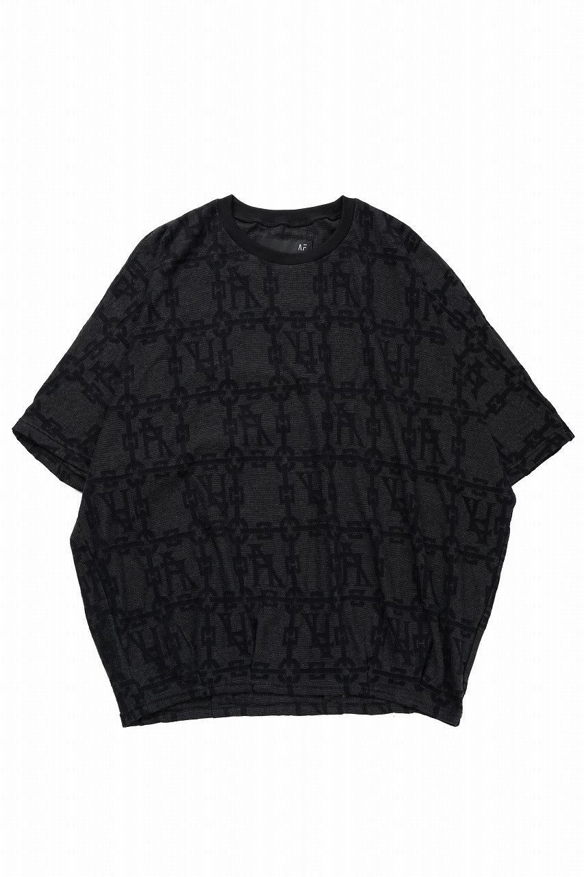 A.F ARTEFACT JACGURD DOLMAN TEE (BLACK x DARK GREY)