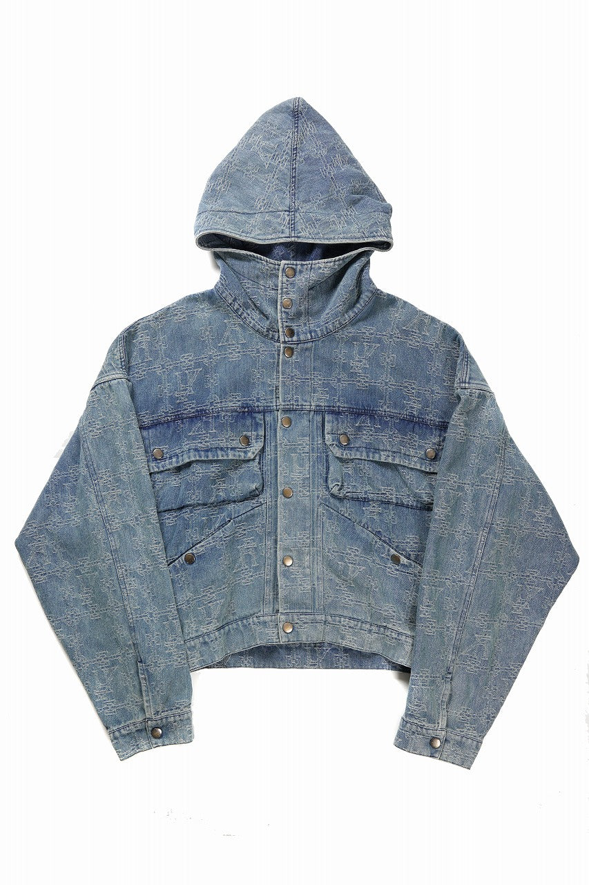 A.F ARTEFACT ロイフラ　loom SAMPLE SALE】A.F ARTEFACT HOODED JACKET / JACQUARD DENIM (INDIGO