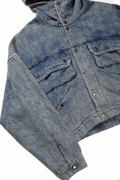 画像をギャラリービューアに読み込む, 【SAMPLE SALE】A.F ARTEFACT HOODED JACKET / JACQUARD DENIM (INDIGO)