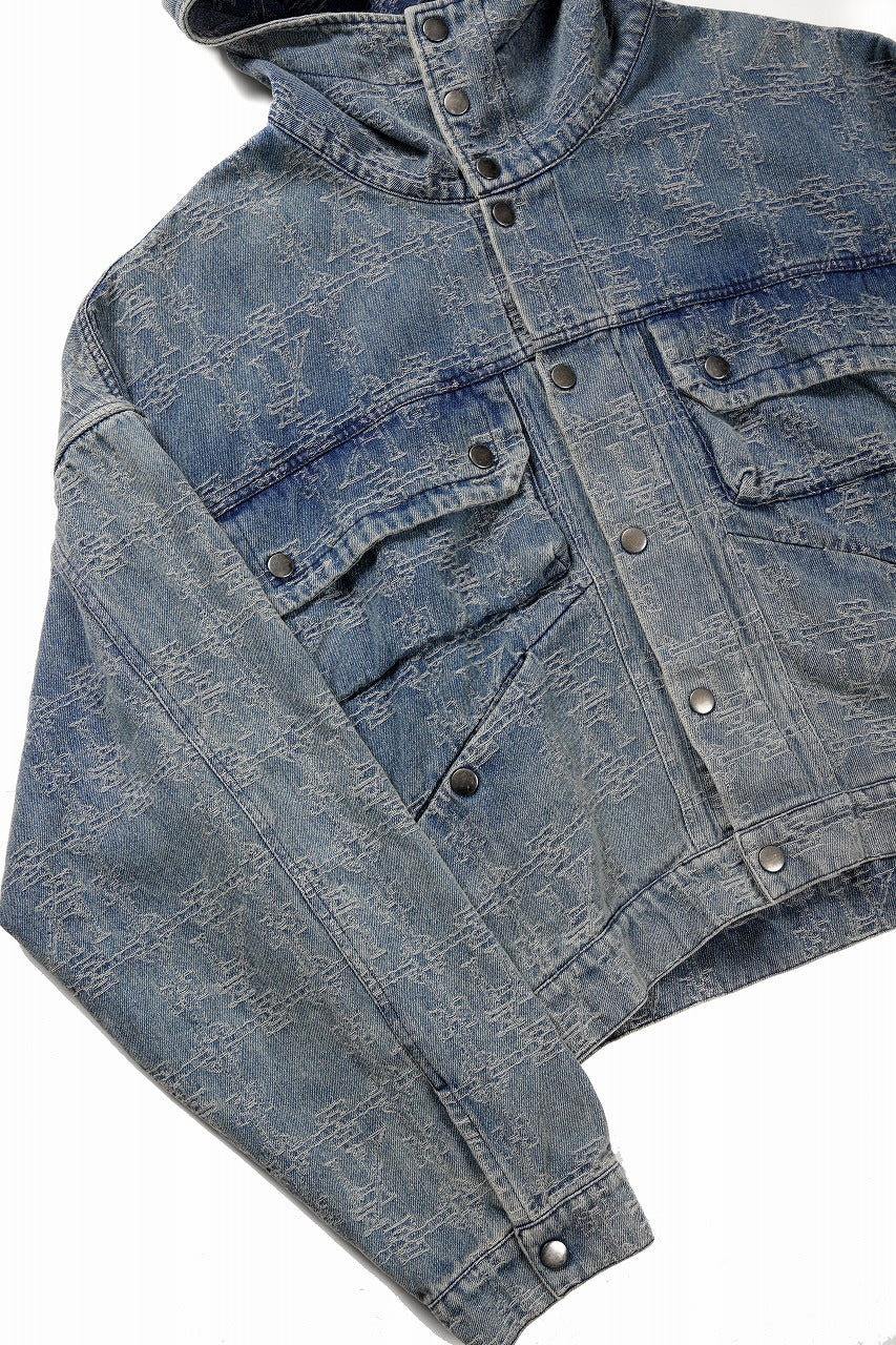 画像をギャラリービューアに読み込む, 【SAMPLE SALE】A.F ARTEFACT HOODED JACKET / JACQUARD DENIM (INDIGO)