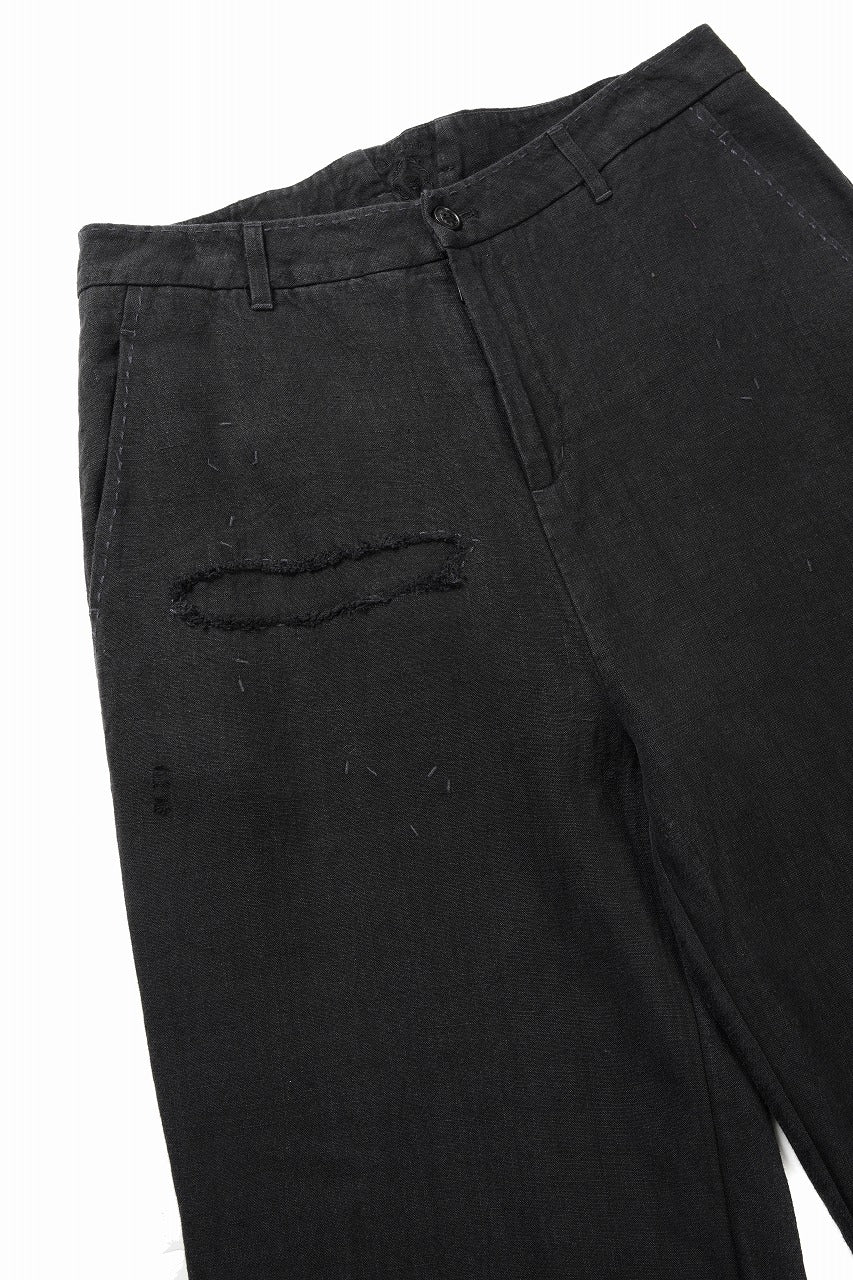 画像をギャラリービューアに読み込む, Professor.E REPAIRED CHINO TROUSERS (BLACK)