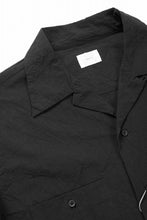 画像をギャラリービューアに読み込む, CAPERTICA OPEN COLLAR H/S SHIRTS / GV_POPLIN (LOGWOOD BLACK)