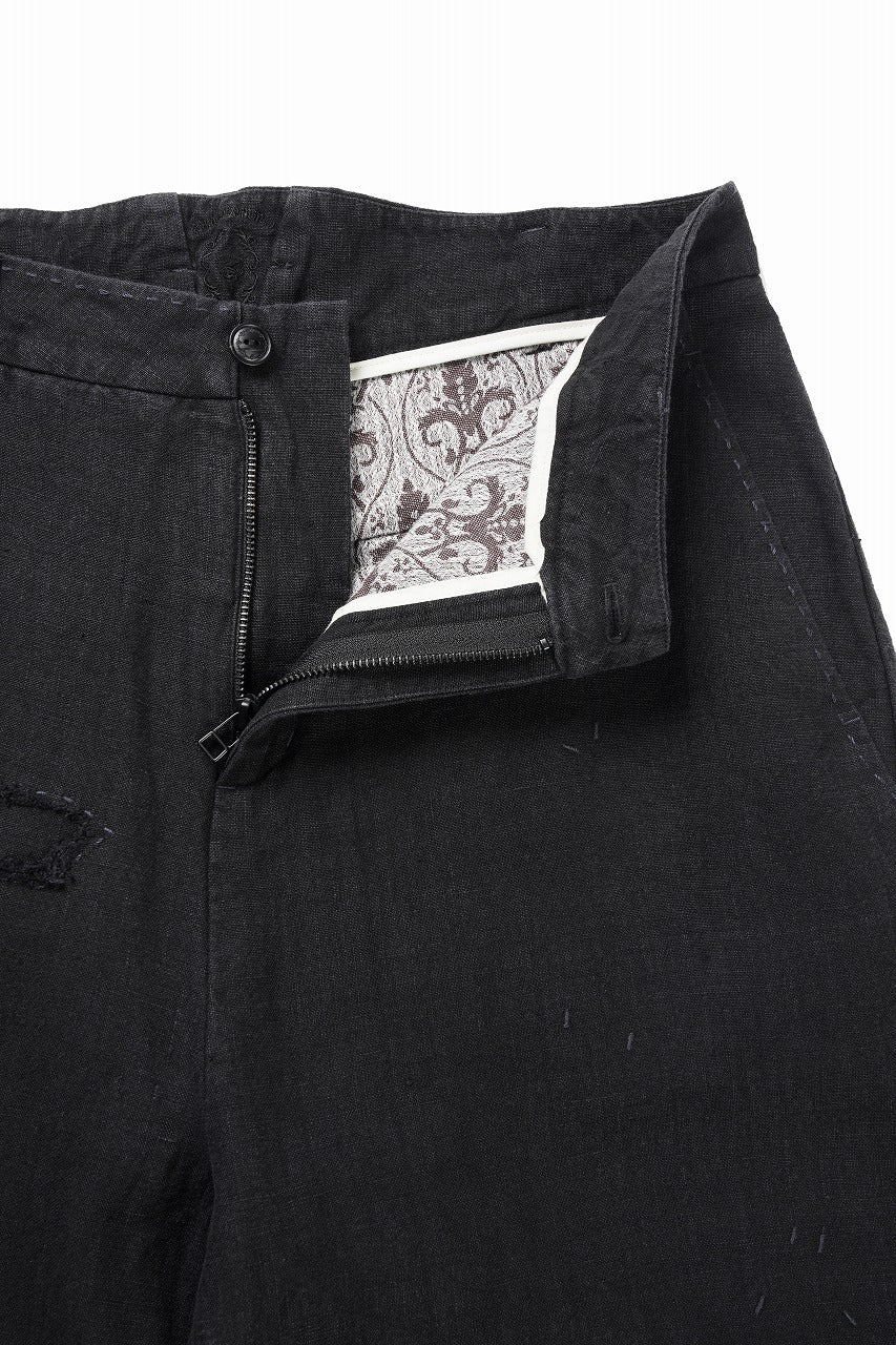画像をギャラリービューアに読み込む, Professor.E REPAIRED CHINO TROUSERS (BLACK)