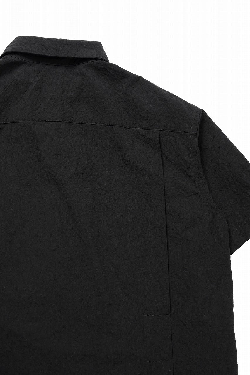 画像をギャラリービューアに読み込む, CAPERTICA OPEN COLLAR H/S SHIRTS / GV_POPLIN (LOGWOOD BLACK)