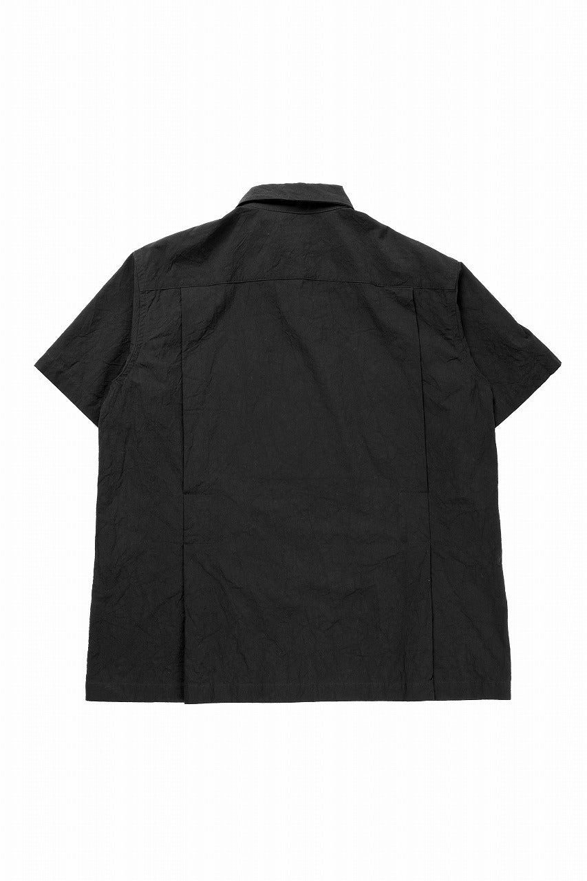 画像をギャラリービューアに読み込む, CAPERTICA OPEN COLLAR H/S SHIRTS / GV_POPLIN (LOGWOOD BLACK)