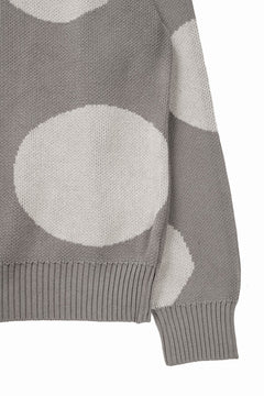 画像をギャラリービューアに読み込む, 【SAMPLE SALE】A.F ARTEFACT POLKA PATTERN KNIT TOPS (GREIGE x BEIGE)