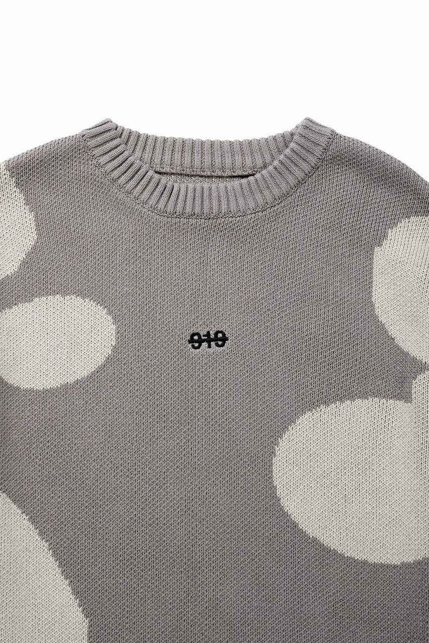 画像をギャラリービューアに読み込む, 【SAMPLE SALE】A.F ARTEFACT POLKA PATTERN KNIT TOPS (GREIGE x BEIGE)