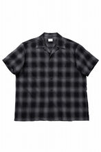 画像をギャラリービューアに読み込む, CAPERTICA OPEN COLLAR H/S SHIRTS / LITE OMBRE CHECK (SHADOW)