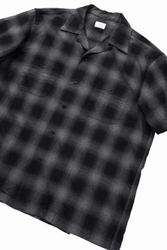 画像をギャラリービューアに読み込む, CAPERTICA OPEN COLLAR H/S SHIRTS / LITE OMBRE CHECK (SHADOW)