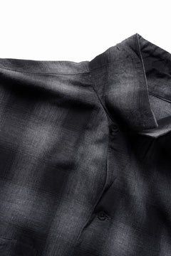 画像をギャラリービューアに読み込む, CAPERTICA OPEN COLLAR H/S SHIRTS / LITE OMBRE CHECK (SHADOW)