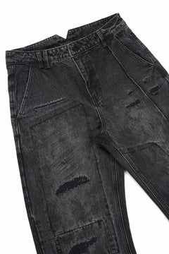 画像をギャラリービューアに読み込む, Professor.E AGED DENIM PANTS (WASHED BLACK)