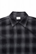 画像をギャラリービューアに読み込む, CAPERTICA OPEN COLLAR H/S SHIRTS / LITE OMBRE CHECK (SHADOW)