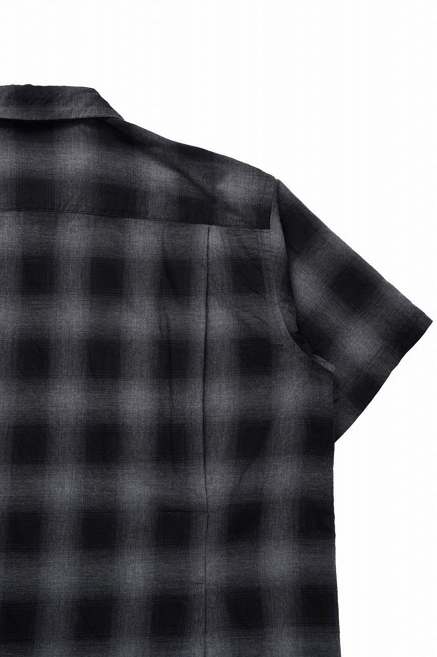 CAPERTICA OPEN COLLAR H/S SHIRTS / LITE OMBRE CHECK (SHADOW)