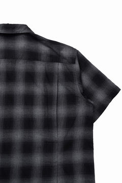 画像をギャラリービューアに読み込む, CAPERTICA OPEN COLLAR H/S SHIRTS / LITE OMBRE CHECK (SHADOW)