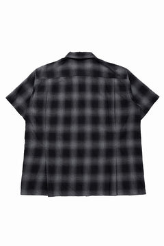 画像をギャラリービューアに読み込む, CAPERTICA OPEN COLLAR H/S SHIRTS / LITE OMBRE CHECK (SHADOW)