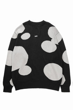 画像をギャラリービューアに読み込む, 【SAMPLE SALE】A.F ARTEFACT POLKA PATTERN KNIT TOPS (BLACK x BEIGE)