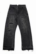 Professor.E AGED DENIM PANTS (WASHED BLACK)