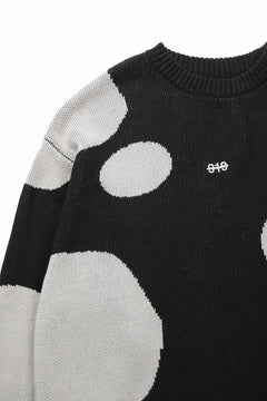 画像をギャラリービューアに読み込む, 【SAMPLE SALE】A.F ARTEFACT POLKA PATTERN KNIT TOPS (BLACK x BEIGE)