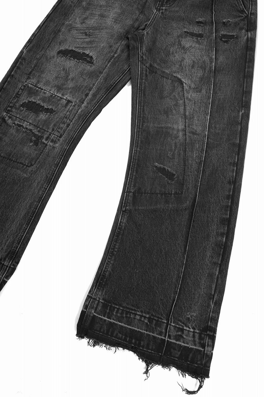 画像をギャラリービューアに読み込む, Professor.E AGED DENIM PANTS (WASHED BLACK)