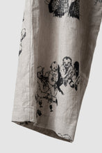 Load image into Gallery viewer, YUTA MATSUOKA straight pants / drawing by megumi terao (ecru/print)