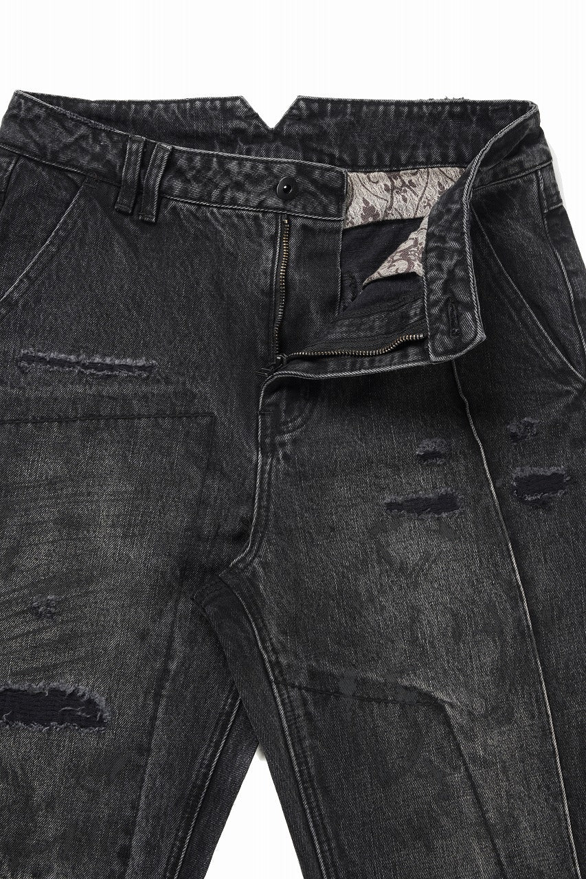 画像をギャラリービューアに読み込む, Professor.E AGED DENIM PANTS (WASHED BLACK)